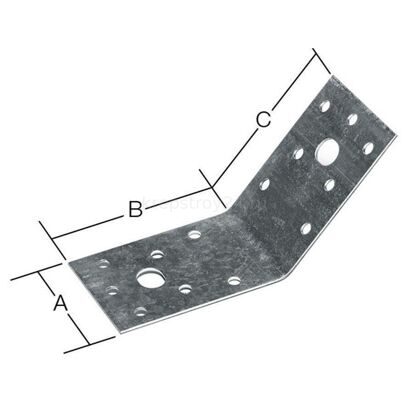 Крепежный уголок под 135 градусов KUS 50х50х35х2
